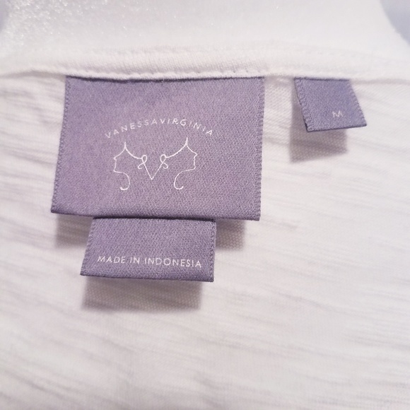 Anthro Vanessa Virginia Lace Riley Tee Size M - Picture 6 of 7